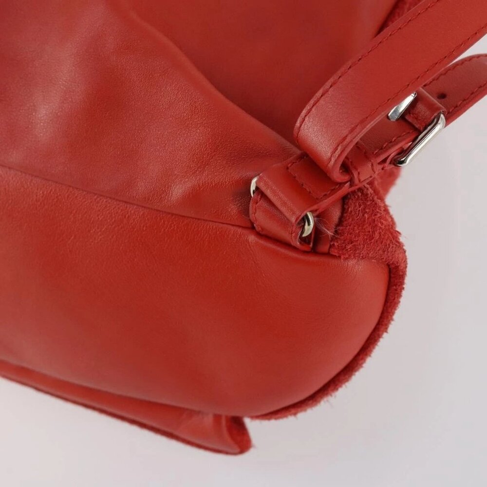 BALENCIAGA Backpack Suede Red Silver Auth bs29626 - Picture 4 of 16